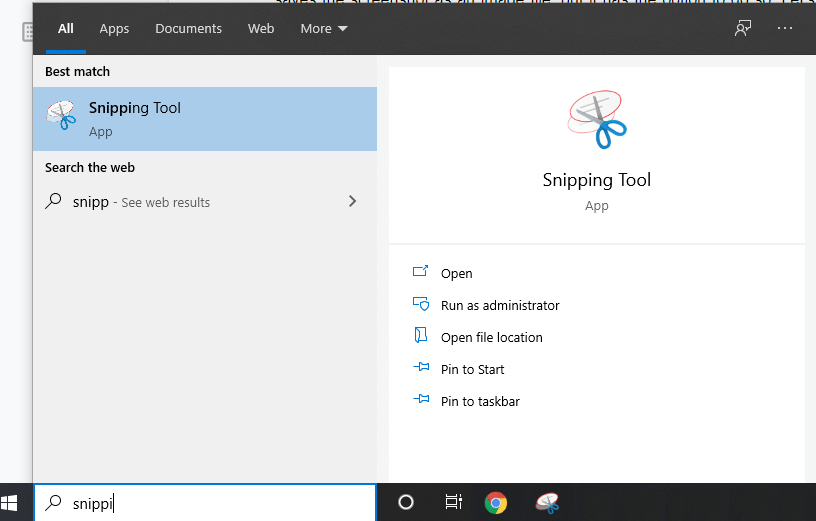 snip and sketch tool